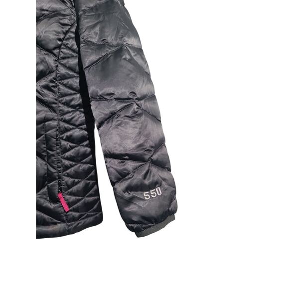 The North Face Girls 550 Fill Down Puffer Jacket Large 14-16 Dark Gray - Picture 4 of 7